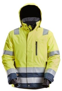 Image of Snickers Alroundworkhigh-vis 1132 Geel - Donker Blauw (6695) Maat XL