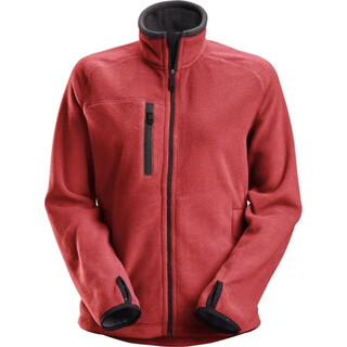 Image of Snickers Dames Fleece Jack 8027 Chili Rood - Zwart (1604) Maat XS