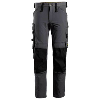 Image of Snickers Workwear 6371 Full Stretch Werkbroek, Grijs/Zwart - Maat 156