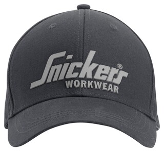 Image of Snickers Cap met Logo 9041 Staal Grijs - Zwart (5804) Maat N.V.T.