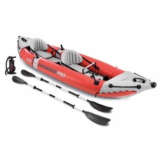 Image of Intex Excursion Pro Opblaas Kayak Rood/Grijs 384 x 94 x 46 cm