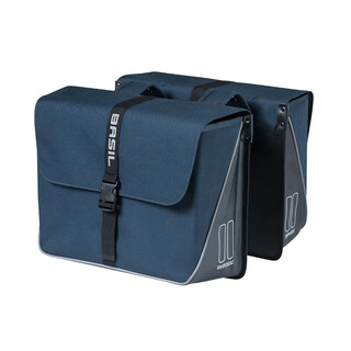Image of Basil Forte Dubbele Fietstas 35L - Blauw / Zwart