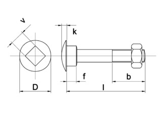 Image of Bout Din 603/555 Vv M 8 X 180 - 50