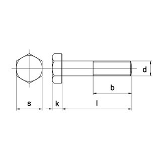 Image of Zeskantbout Din 931 8.8 Galv.Verzinkt M 8 X 60 - 200