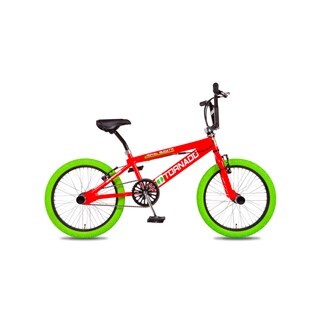 Image of Tornado Freestyle bike lux rood (groene banden)