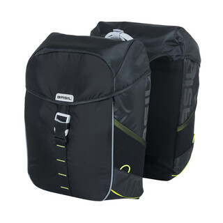 Image of Basil Miles Dubbele Fietstas 34 l - Zwart