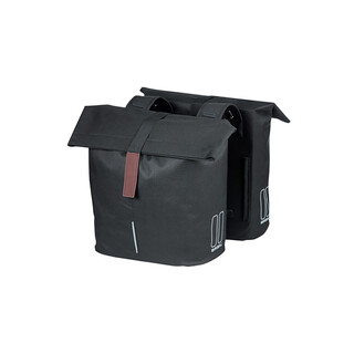 Image of Basil City Dubbele Fietstas 28-32 l - Zwart