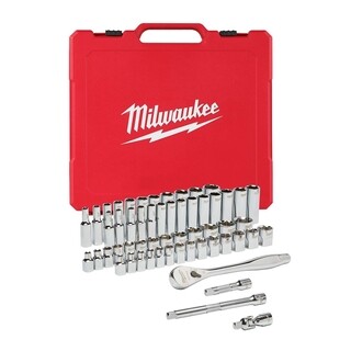Image of Milwaukee Doppenset 3/8” FOUR FLAT  incl. Inch maten (56-delig) 