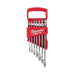 Image of Milwaukee Ringratel-steeksleutelset MAXBITE  Inch maten (7-delig)