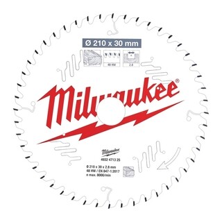 Image of Milwaukee Cirkelzaagblad hout 210 x 30 x 2,8 Thin Kerf ATB 48T +10° (MS)