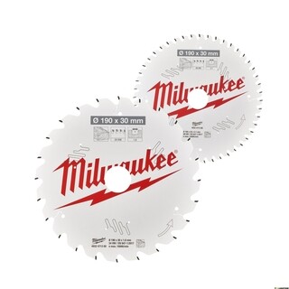 Image of Milwaukee Cirkelzaagblad hout Twin Pack 190 x 30 mm (4932471300 + 4932471380)