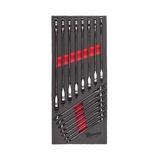 Image of Milwaukee Foam Inlay Ringratel-steeksleutel set MAXBITE  (15-delig)