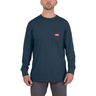 Image of Milwaukee Work T-shirt long sleeve blauw L - 1 stuk