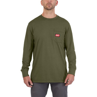 Image of Milwaukee Work T-shirt long sleeve groen L - 1 stuk