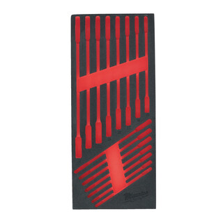 Image of Milwaukee Lege Foam Inlay Ringratel-steeksleutel set MAXBITE  (15-delig)
