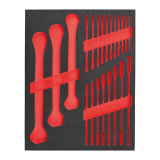 Image of Milwaukee Lege Foam Inlay ringratel-steeksleutelset MAXBITE  6 mm-32 mm (22-delig)