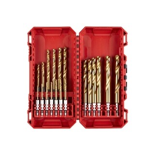 Image of Milwaukee Metaalboren Set Hss-g Tin Red Hex Shockwave (19-delig)