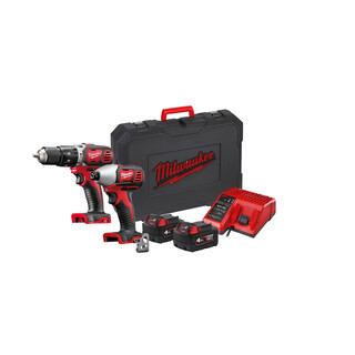 Image of Milwaukee M18  powerpack (M18BPD,M18BID, 2 x 4.0 Ah accu, M12-18 lader, transportkoffer)