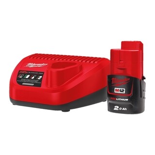 Image of Milwaukee M12 NRG Oplader Pack - Incl Lader & Accu 12V 2.0Ah