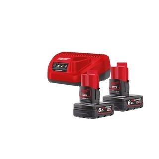 Image of Milwaukee M12 Nrg Pack, 2 X 6,0 Ah Lader 3a M12 NRG-602