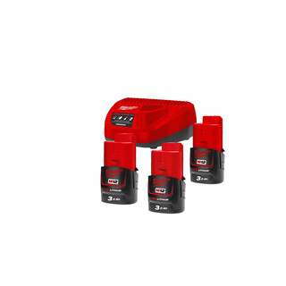 Image of Milwaukee M12 NRG-303 Accuset - 3 x M12 B3 Accu's, C12 C Lader