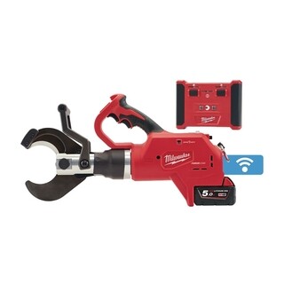 Image of Milwaukee M18 FORCE LOGIC Hydraulische Ondergrondse Kabelkniptang In Koffer - Incl Lader & Accu's 18V 5.0Ah (2×)