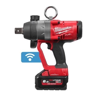 Image of Milwaukee M18 FUEL  slagmoersleutel 1″ high trq ONE-KEY  met frictiering, 2 x 8,0 Ah