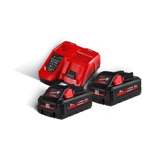 Image of Milwaukee M18 High Output NRG Pack - Incl Lader & Accu's 18V 3.0Ah (2×)