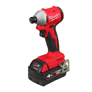 Image of Milwaukee M18 BLIDRC Slagschroevendraaier - 2 x M18 B4 Accu's, M12-18 C Lader, Transportkoffer