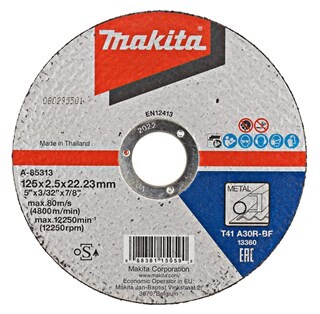Image of Makita Doorslijpsch. 125X2,5Mm Metaal A-85313