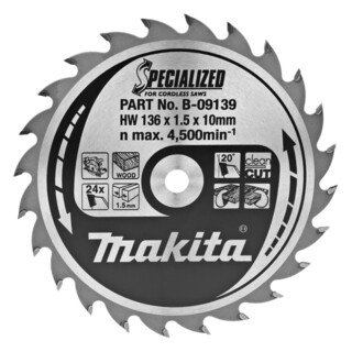 Image of Makita Cirkelzaagblad Hout 136 24T 