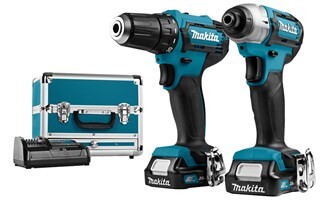 Image of Makita 12 V Max Combiset Boren En (Slag)Schroeven CLX224SAX1