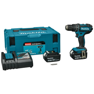 Image of Makita DHP482RFJ 18 V Klopboor / Schroefmachine - Met 2 Accu's en lader - In Mbox