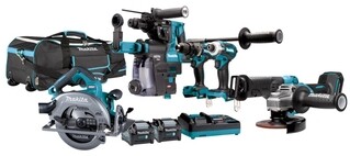 Image of Makita XGT 40 V Max Combiset boren, (slag)schroeven, slijpen en zagen DK0128G601