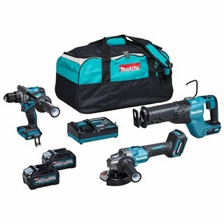 Image of Makita XGT 40 V Max Combiset boren, schroeven, zagen en slijpen DK0159G301