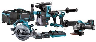 Image of Makita XGT 40 V Max Combiset boren, (slag)schroeven, slijpen en zagen DK0162G601