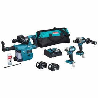 Image of Makita 18 V Combiset Voor Allround Tot Zwaar Boor-En Schroefwerk DLX3154TX1