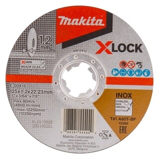 Image of Makita Doorslijps X-Lock 125X1,2 Rvs E-00418 - 10 Stuks