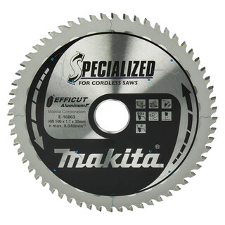 Image of Makita cirkelZaagblad alu. 190x30(20)60T E-16863