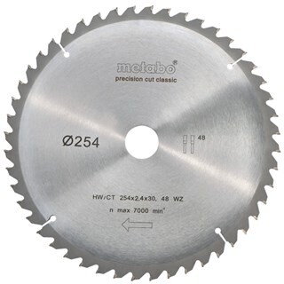 Image of Metabo 628061000 Precision Cut Cirkelzaagblad - 254