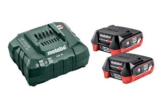 Image of Metabo Basis-Set: Accu-Packs + Lader Basisset 12 V: 2 X Lihd 4,0 Ah, Lader Asc 55 In Doos