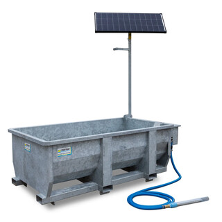 Image of Poortman Mobiele Solar Drinkbak Vorkinsteek T1200-l100 - Met Bronpomp
