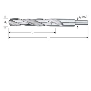 Image of Rotec HSS-G spiraalboor, DIN 338, type N, d2=13, ø14,5 - p/st