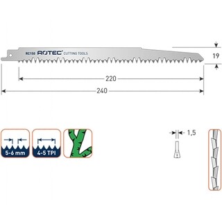 Image of ROTEC Reciprozaagblad Rc150 / S1531l - p/2st