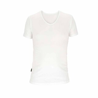Image of Basset Bamboe T-shirt V-Hals 1000P Wit - Maat S