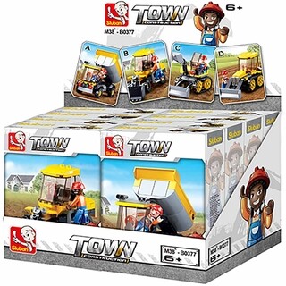 Image of Sluban Construction Display 8 pieces Town M38-B0377 