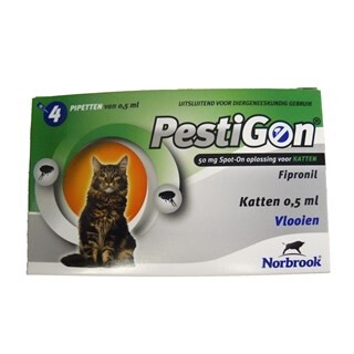 Image of Pestigon Kat Spot-on - 4 Pipetjes - Tegen Vlooien