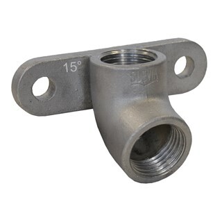 Image of Suevia Muurplaat - 1/2" Bi.dr - RVS Inox - Hoek 30° - Model 1964