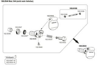 Image of Suevia Drukplaat Sproeinippel - 1/2" Bu.dr - Model 544