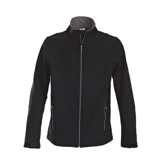 Image of Printer Trial Softshell Jas Heren Zwart - Maat M